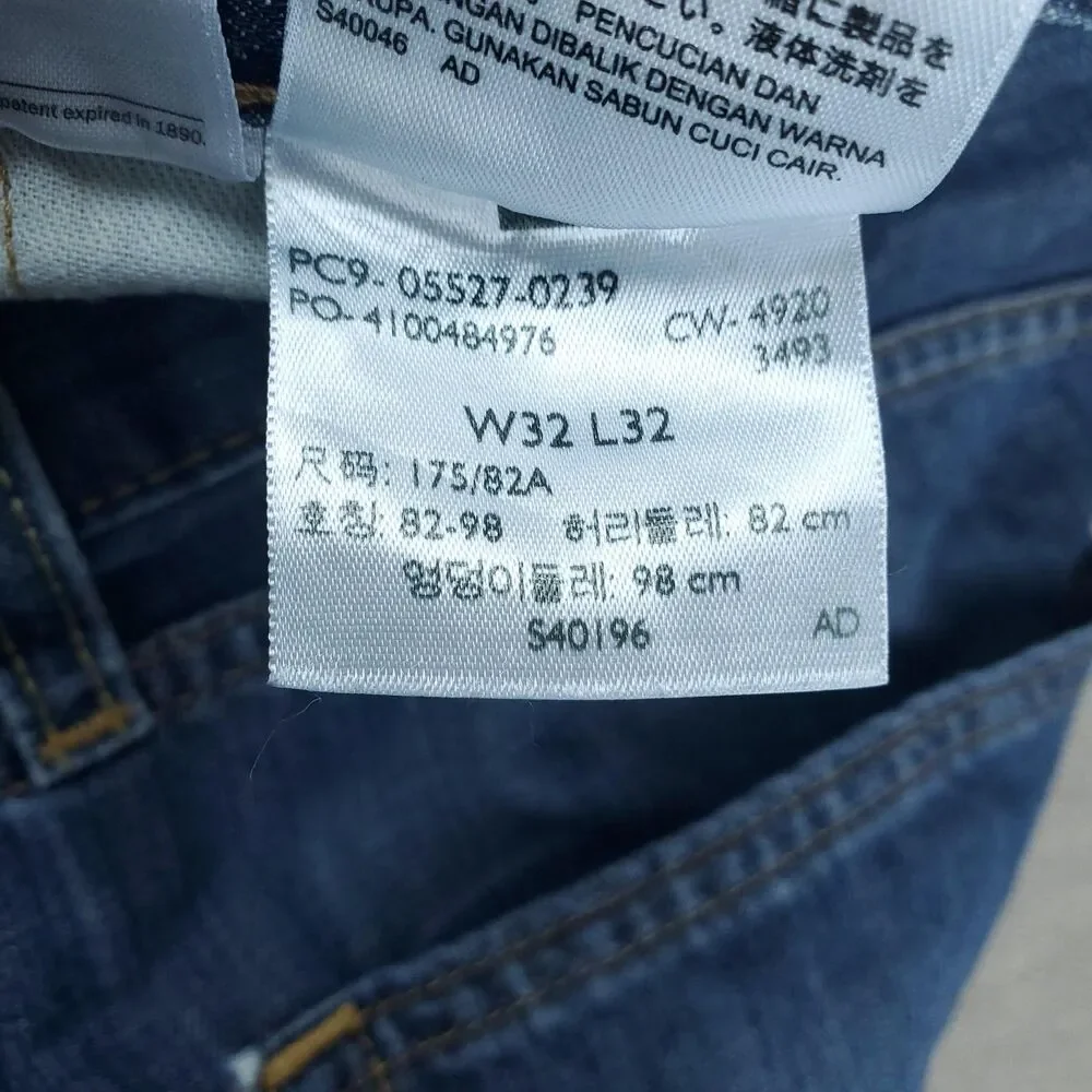 Levis 527 Jeans Mens 32x32 Blue Medium Wash Slim Bootcut Low Rise Zip Fly